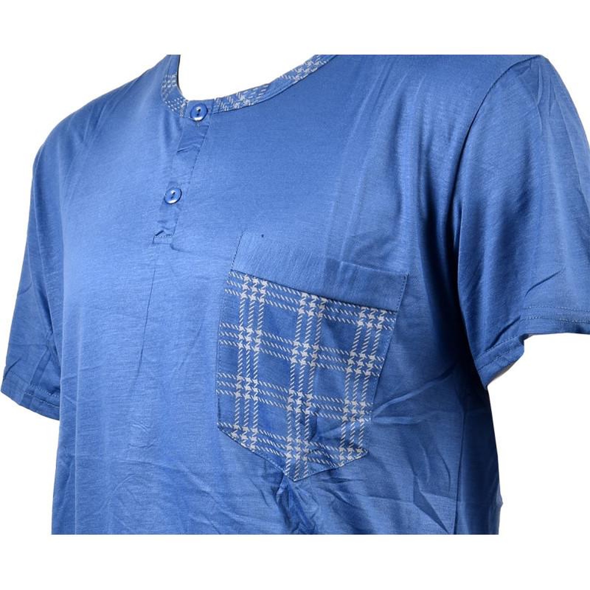 Voir la diapositive 3 : OZABI Pyjama Court Homme ECO HOMEWEAR