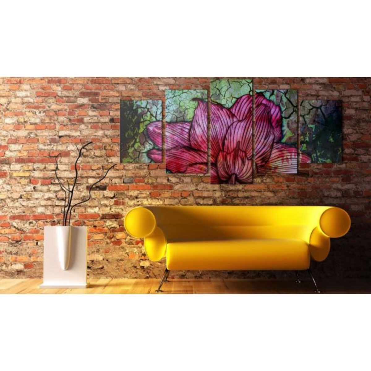 Paris Prix Tableau Imprimé  Vitrail Fleuri