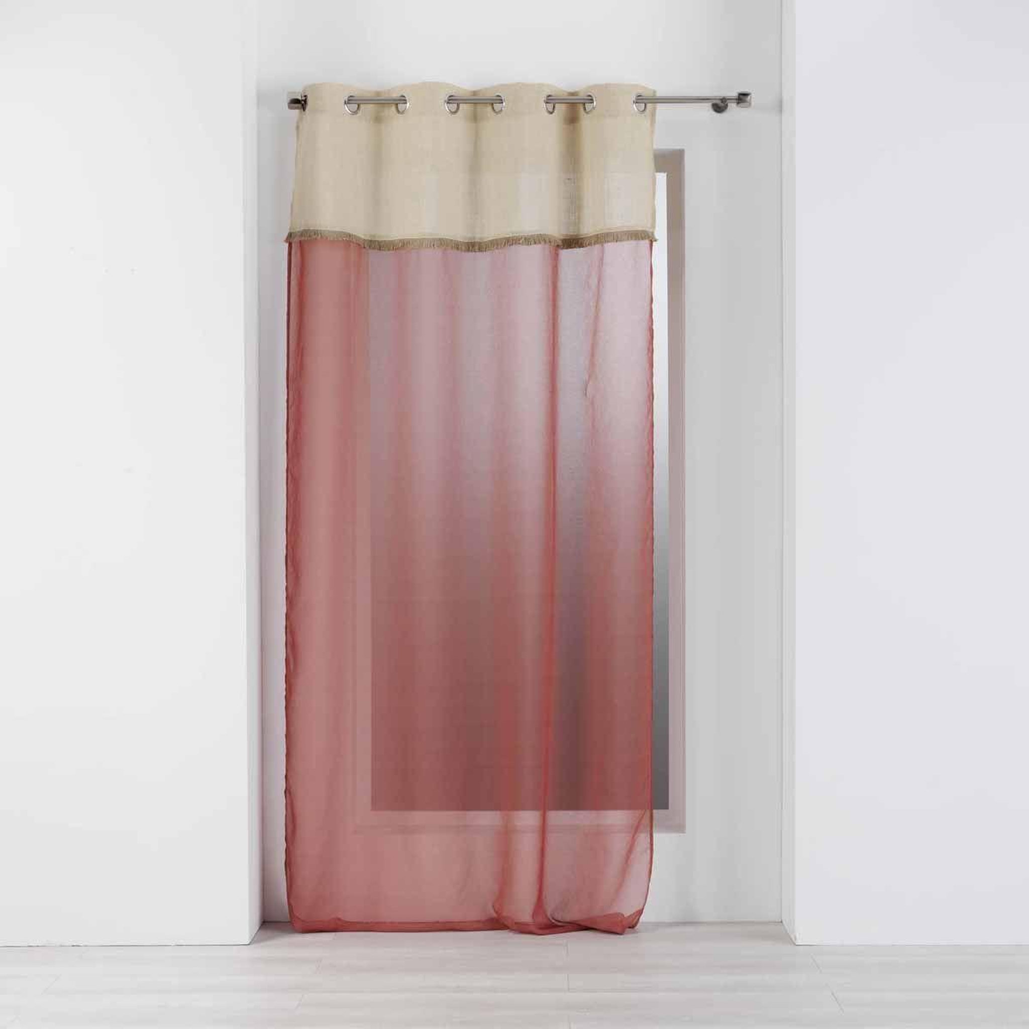 Douceur d'Intérieur Rideau voilage à œillets  greenybel  140x240cm terracotta