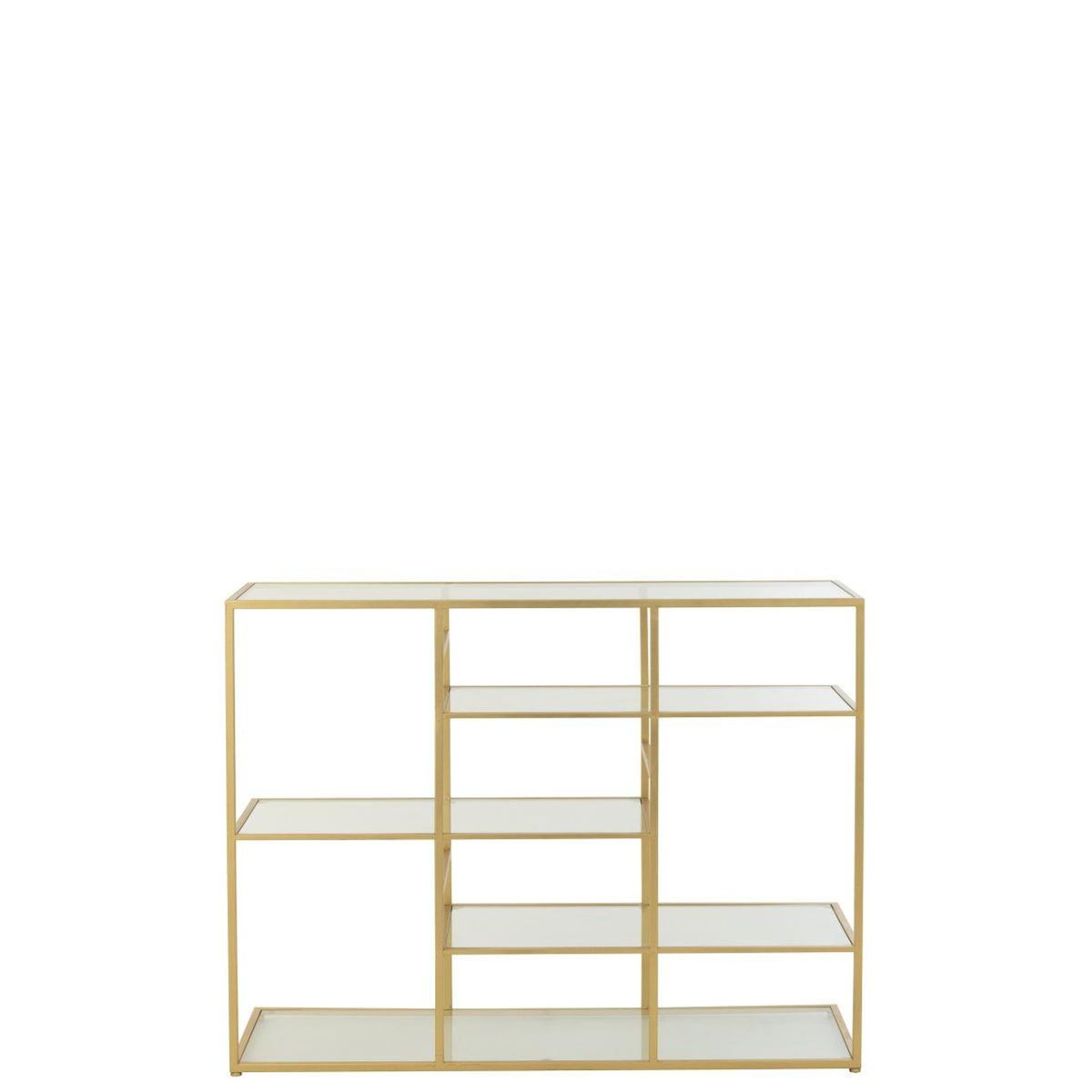 Paris Prix Console en Verre  Thaddeus  120cm Doré