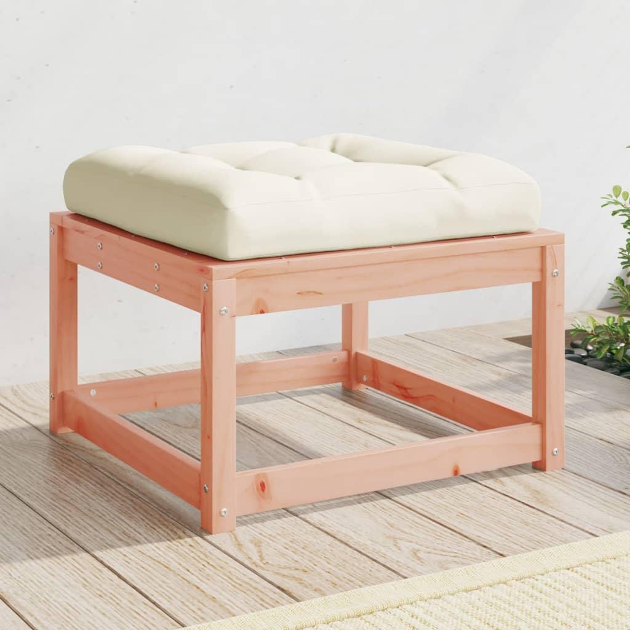 VIDAXL Repose-pied de jardin avec coussins bois massif douglas