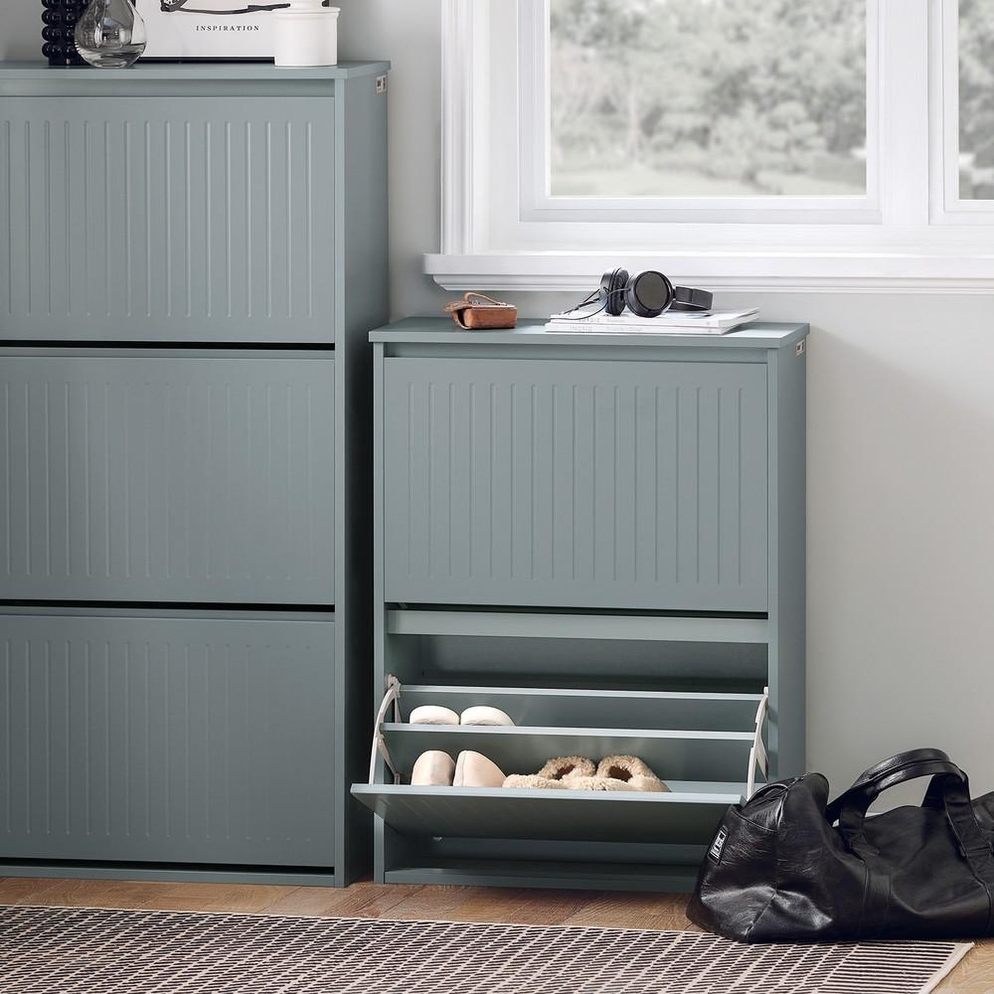 Voir la diapositive 2 : SOBUY SoBuy - Meuble À Chaussures 2 portes - Nordique - FSR165-K