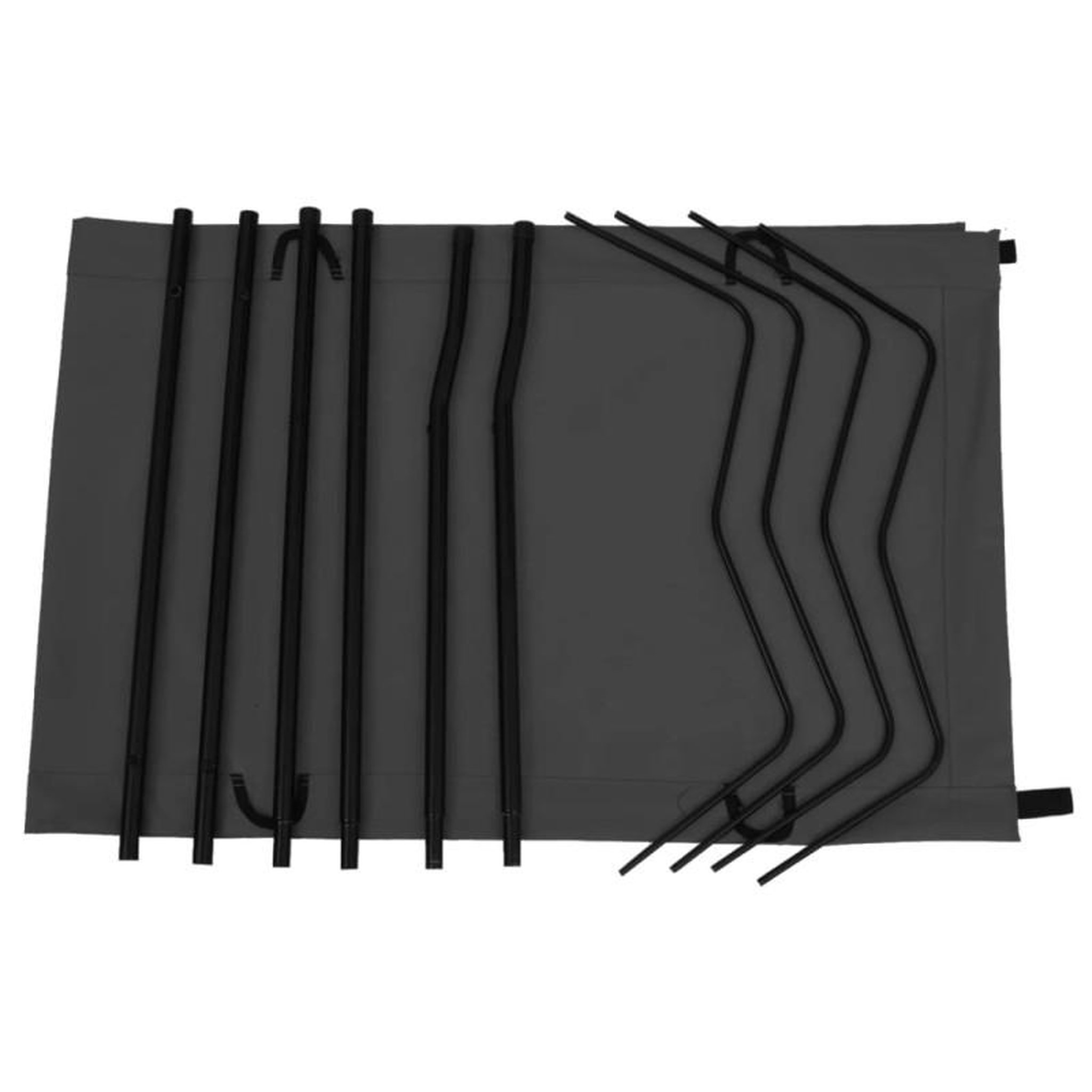 Voir la diapositive 4 : VIDAXL Lits de camping 2 pcs 180x60x19 cm Tissu Oxford et acier Noir