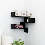 VIDAXL Etagere d'angle murale Noir 40x40x50 cm bois d'ingenierie
