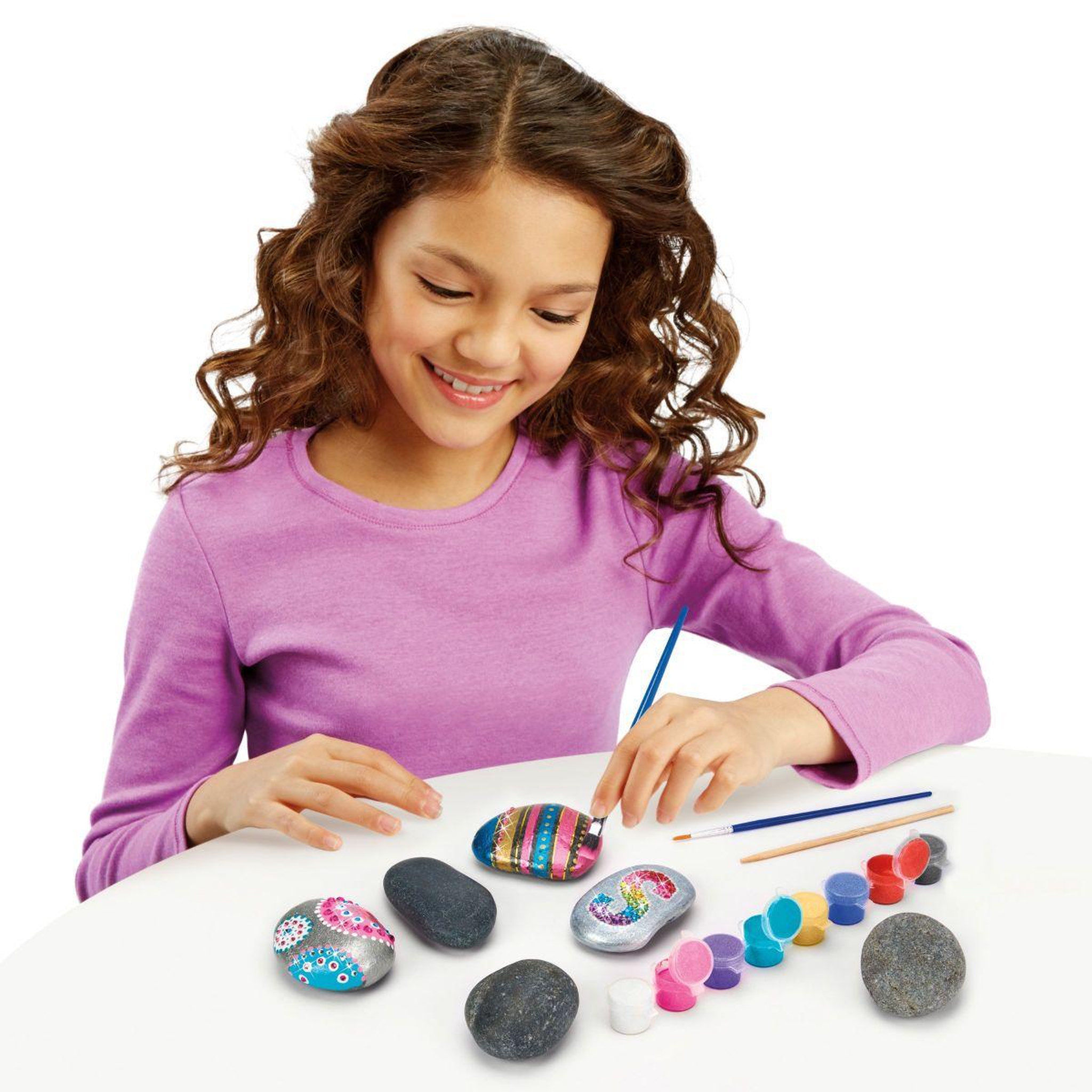 Voir la diapositive 4 : Lexibook Kit de Création Artistique sur Pierres avec Effet Métallique