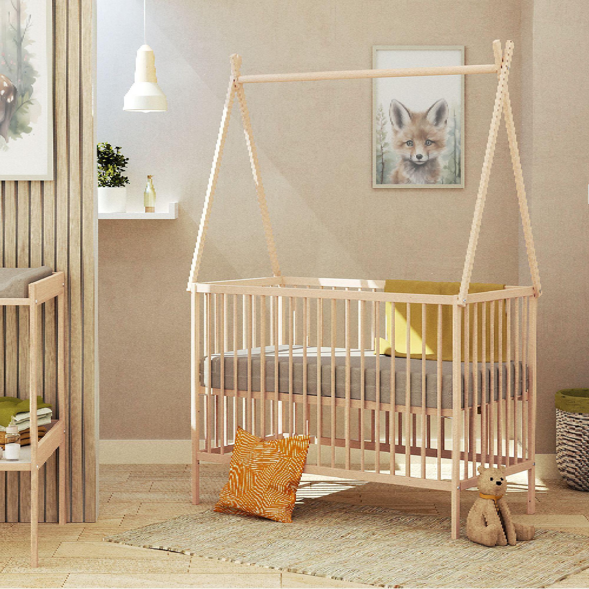 Voir la diapositive 2 : WEBABY Lit tipi 60x120 en bois