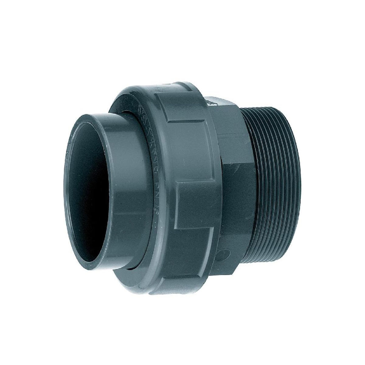 JARDIDECO Manchon union 3 pièces PVC pression femelle/fileté 63 x 2  - Fitt