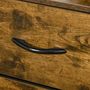 Voir la diapositive 5 : HOMCOM Buffet design industriel - 4 tiroirs, 2 niches, plateau - châssis acier noir MDF aspect bois avec veinage