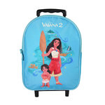 Bagtrotter Bagtrotter - Vaiana - Disney - Sac à Dos Scolaire à Roulettes  - Bleu - 1 Compartiment Zippé - Bretelles Matelassées - 25x12x32cm - Matière Polyester - Sac à Dos Scolaire Maternelle