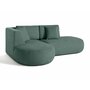 Voir la diapositive 4 : LISA DESIGN Santorini - canapé modulable d'angle gauche + pouf - 4 places - en tissu texturé