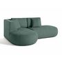 Voir la diapositive 4 : LISA DESIGN Santorini - canapé modulable d'angle gauche + pouf - 4 places - en tissu texturé