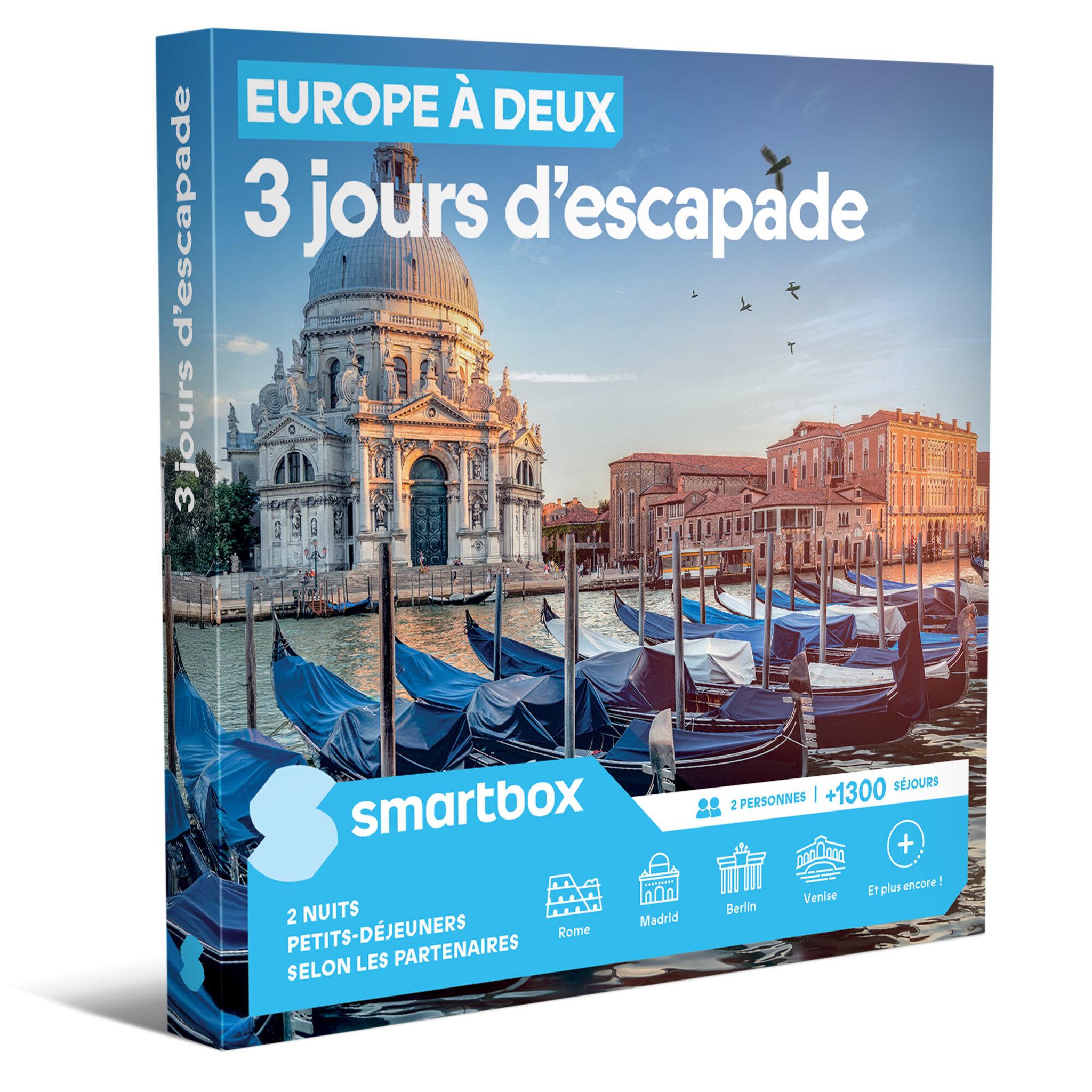 Smartbox Europe à deux - 3 jours d'escapade - coffret cadeau séjour
