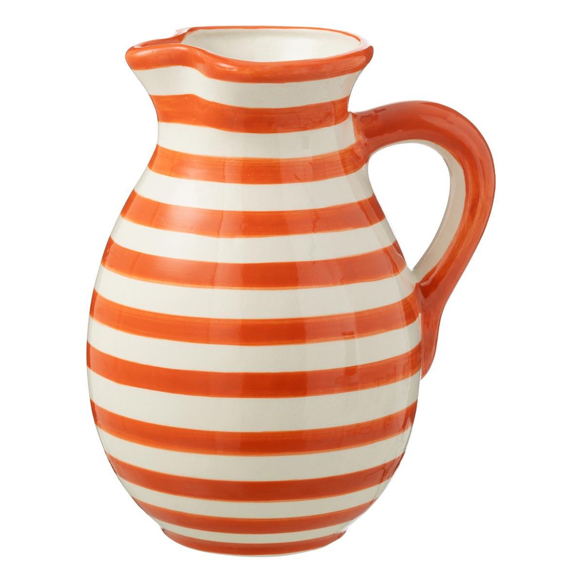 J-LINE Pichet en céramique  granada rayure  3,3l orange