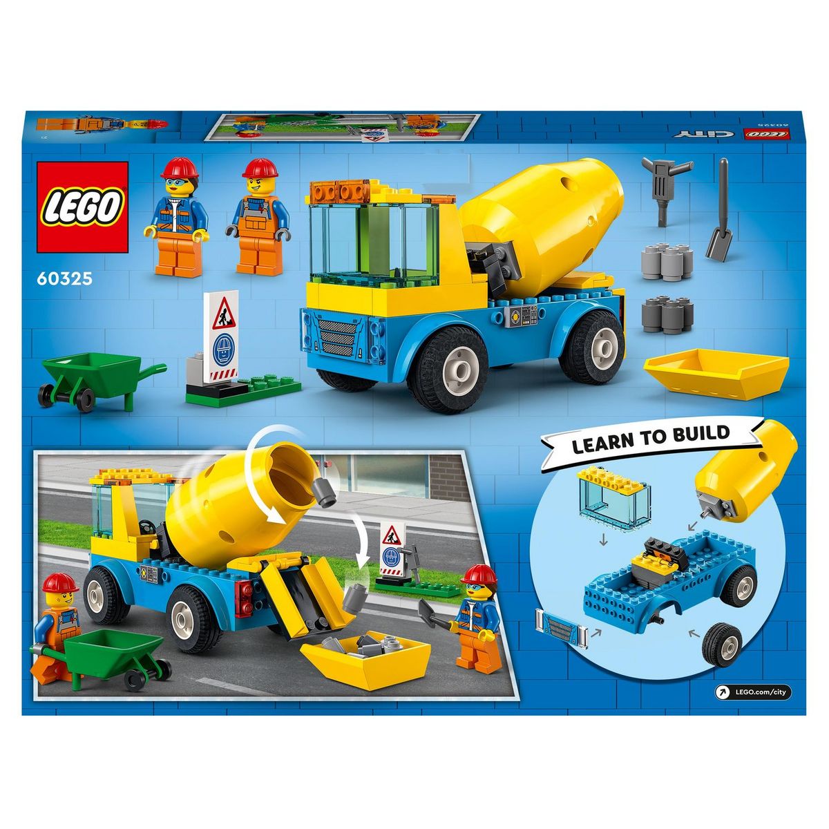 LEGO City Great Vehicles 60325 - Le Camion Bétonnière Jouet Véhicules de Construction