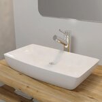 VIDAXL Lavabo rectangulaire Ceramique Blanc 71 x 39 cm