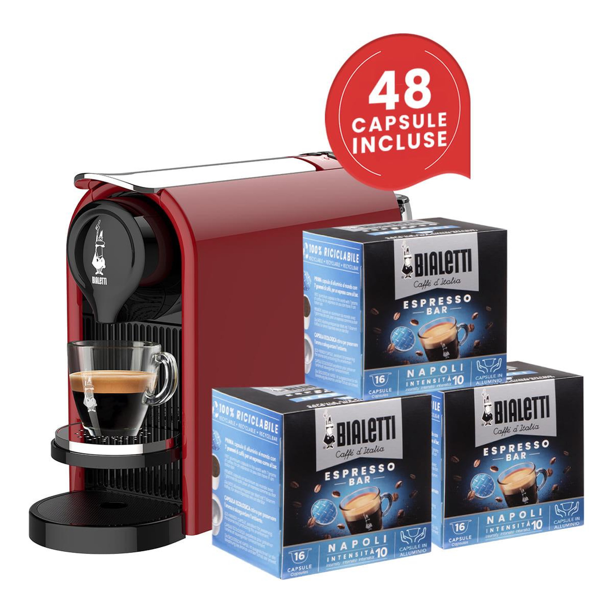 Voir la diapositive 3 : BIALETTI Machine à café Bialetti Gioia Plus Rouge semi-automatique