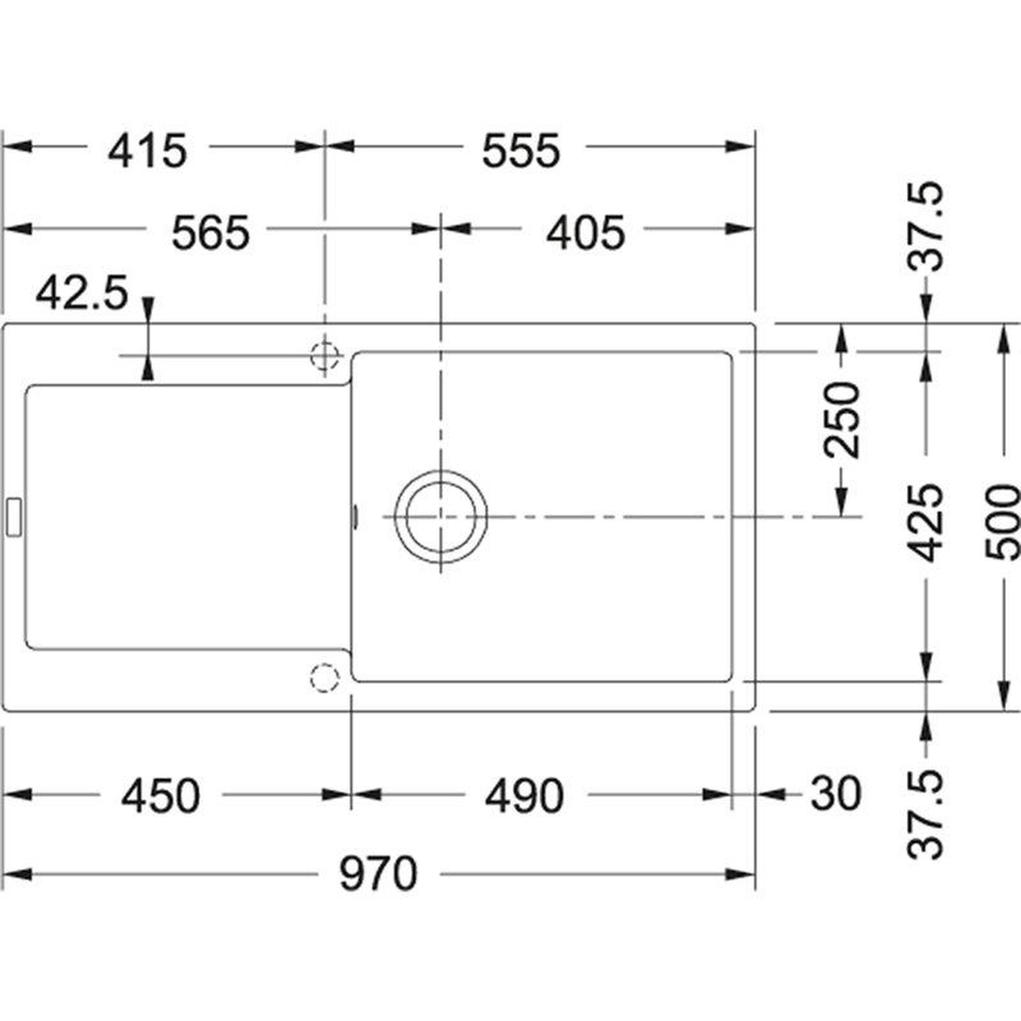 Voir la diapositive 2 : franke Evier à encastrer 95cm avec siphon - 459457