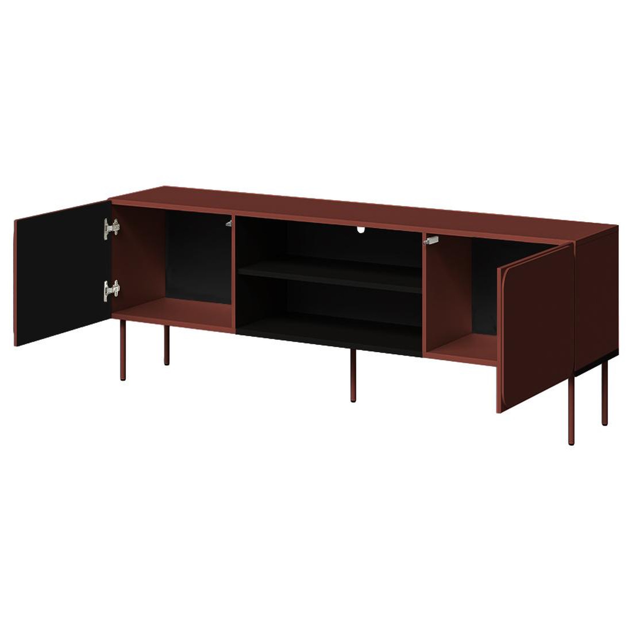 Voir la diapositive 3 : BEST MOBILIER Elvis - meuble tv 200 cm - 2 portes et 2 niches