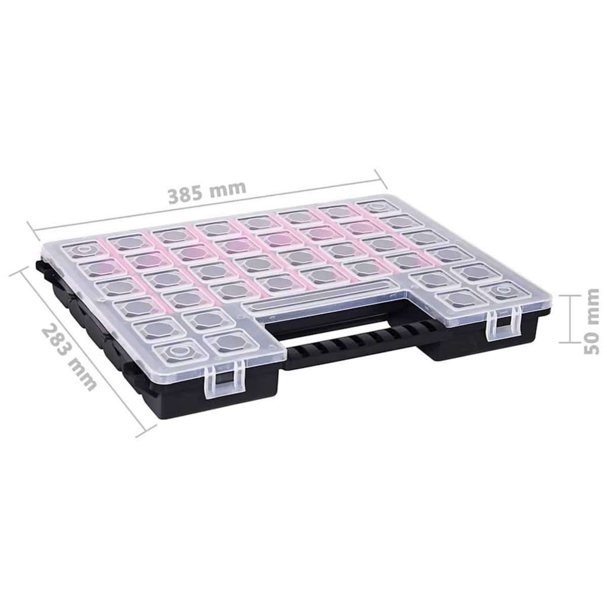 VIDAXL Boîtes d'assortiment 5 pcs 385x283x50 mm Plastique