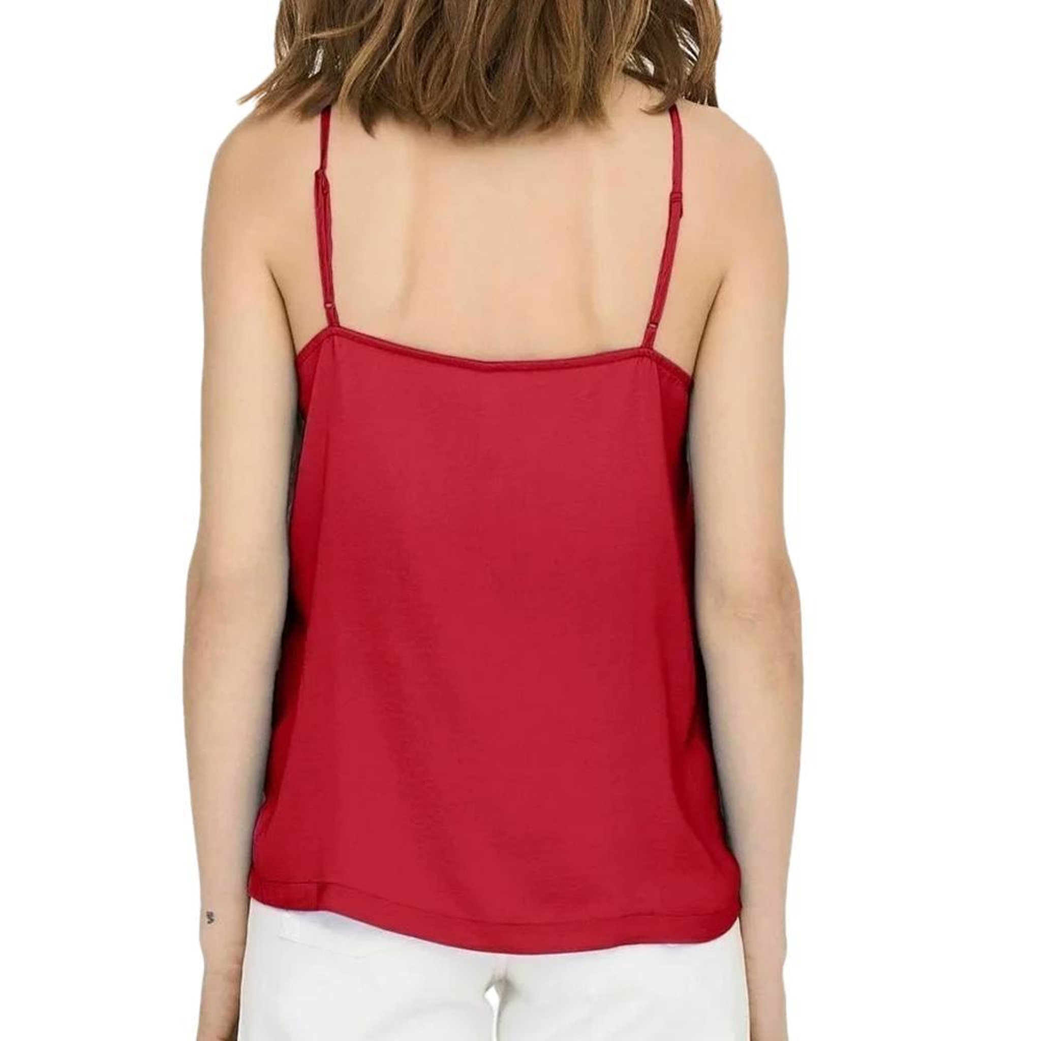 Voir la diapositive 2 : Only Débardeur Rouge Femme Only Debbie
