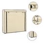 Voir la diapositive 2 : VIDAXL Armoire a chaussures avec housse Creme 115x28x110 cm Tissu