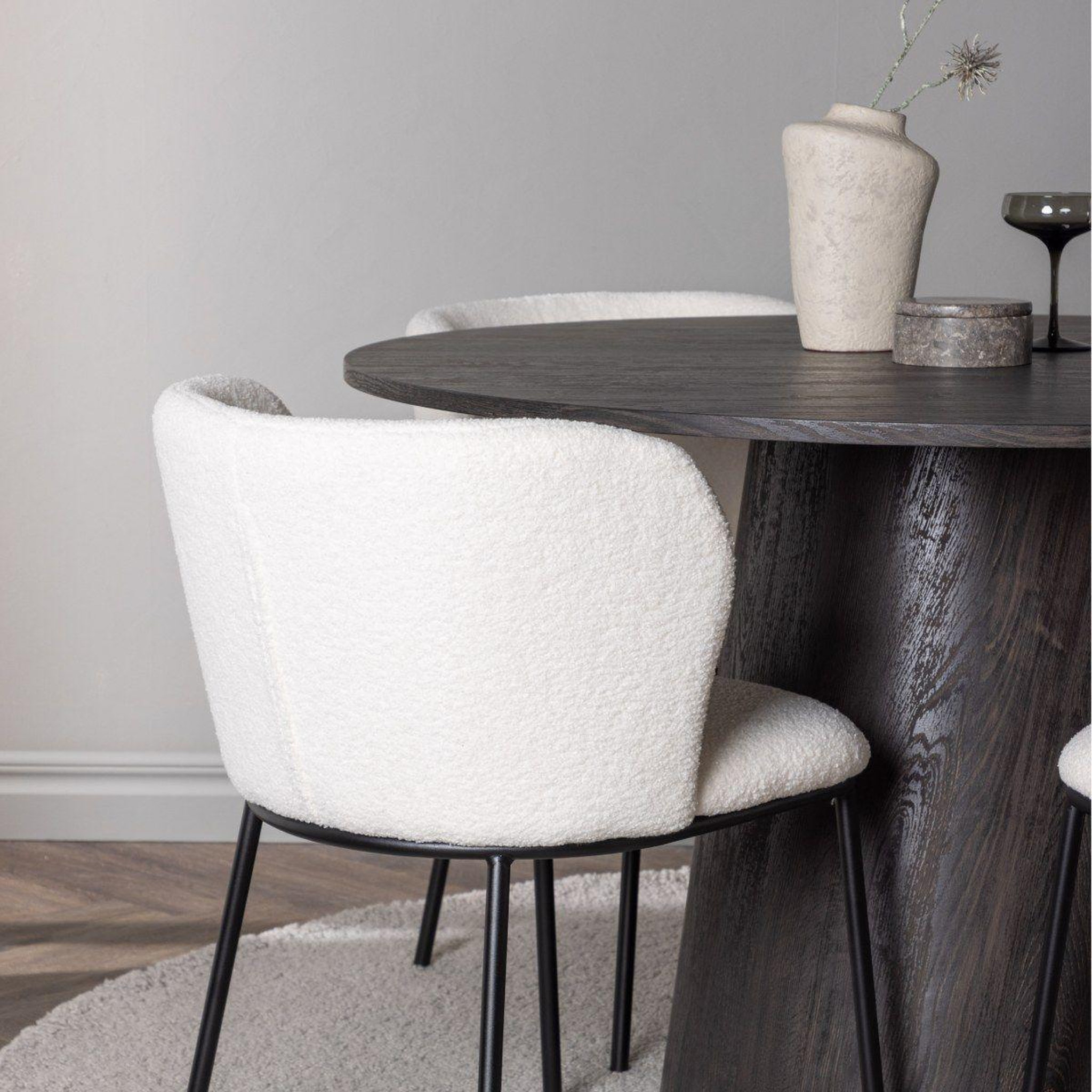 Voir la diapositive 6 : Paris Prix Table à manger ronde  lanzo  120cm moka