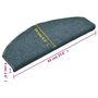 Voir la diapositive 6 : VIDAXL Tapis de marches d'escalier 15 pcs Vert fonce 65x24x4 cm