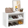 Voir la diapositive 4 : VIDAXL Etagere a chaussures Blanc brillant 75x35x45 cm Bois ingenierie