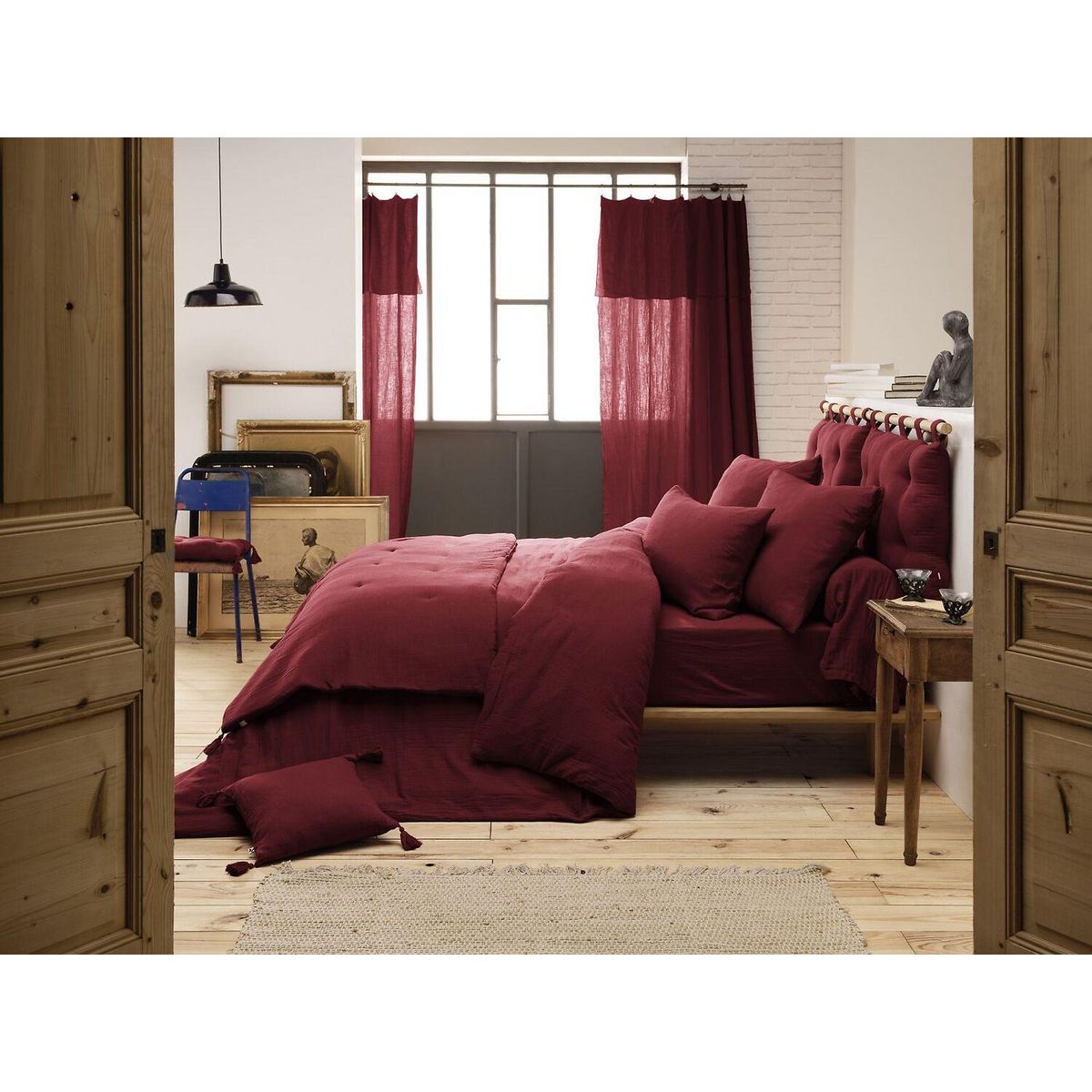 Home collection Housse de couette 100% gaze de coton