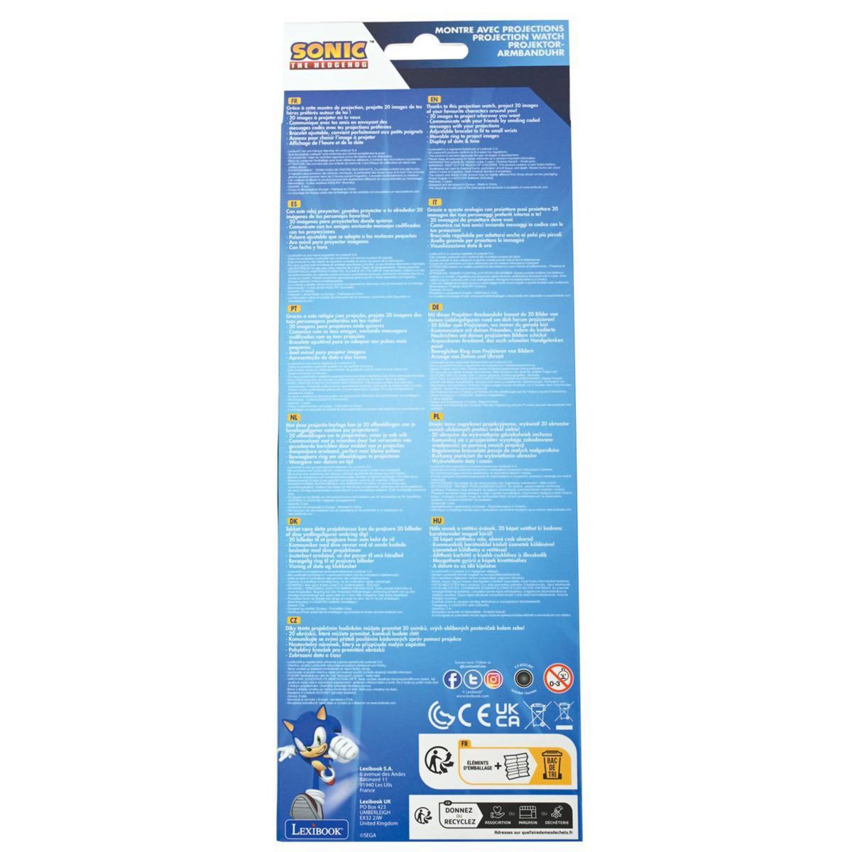 Lexibook Montre digitale avec projection Sonic