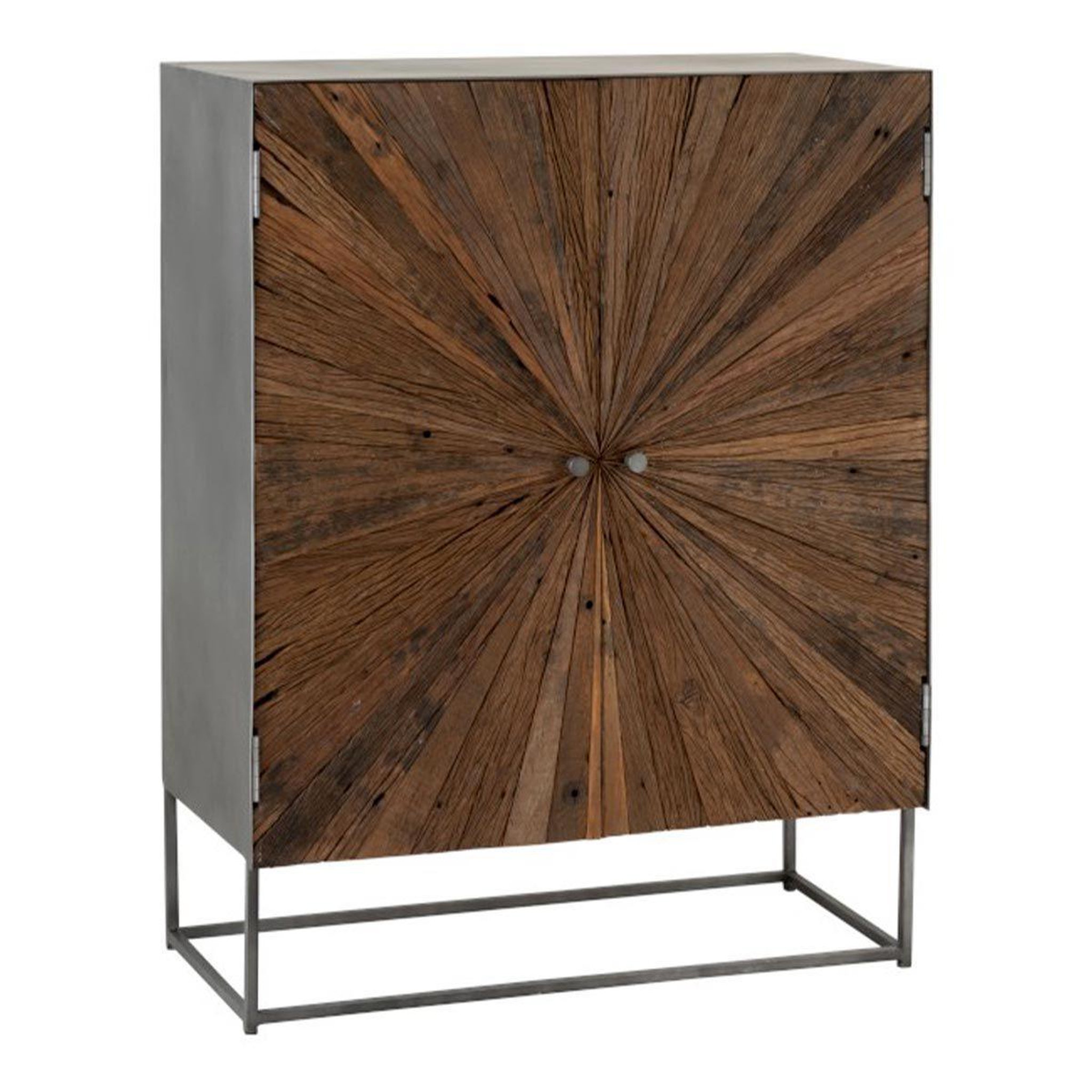 J-LINE Commode 2 portes en bois  shanil  111cm marron