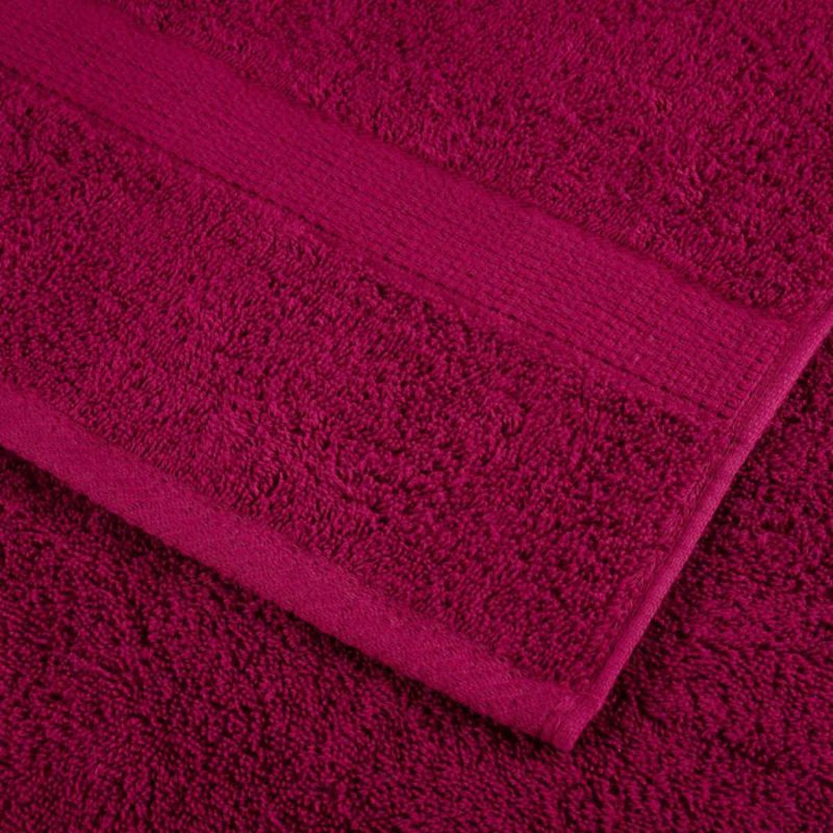 VIDAXL Serviettes de visage de qualité sup. SOLUND 4 pcs bordeaux