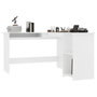 Voir la diapositive 3 : VIDAXL Bureau d'angle en forme de L Blanc 120x140x75 cm