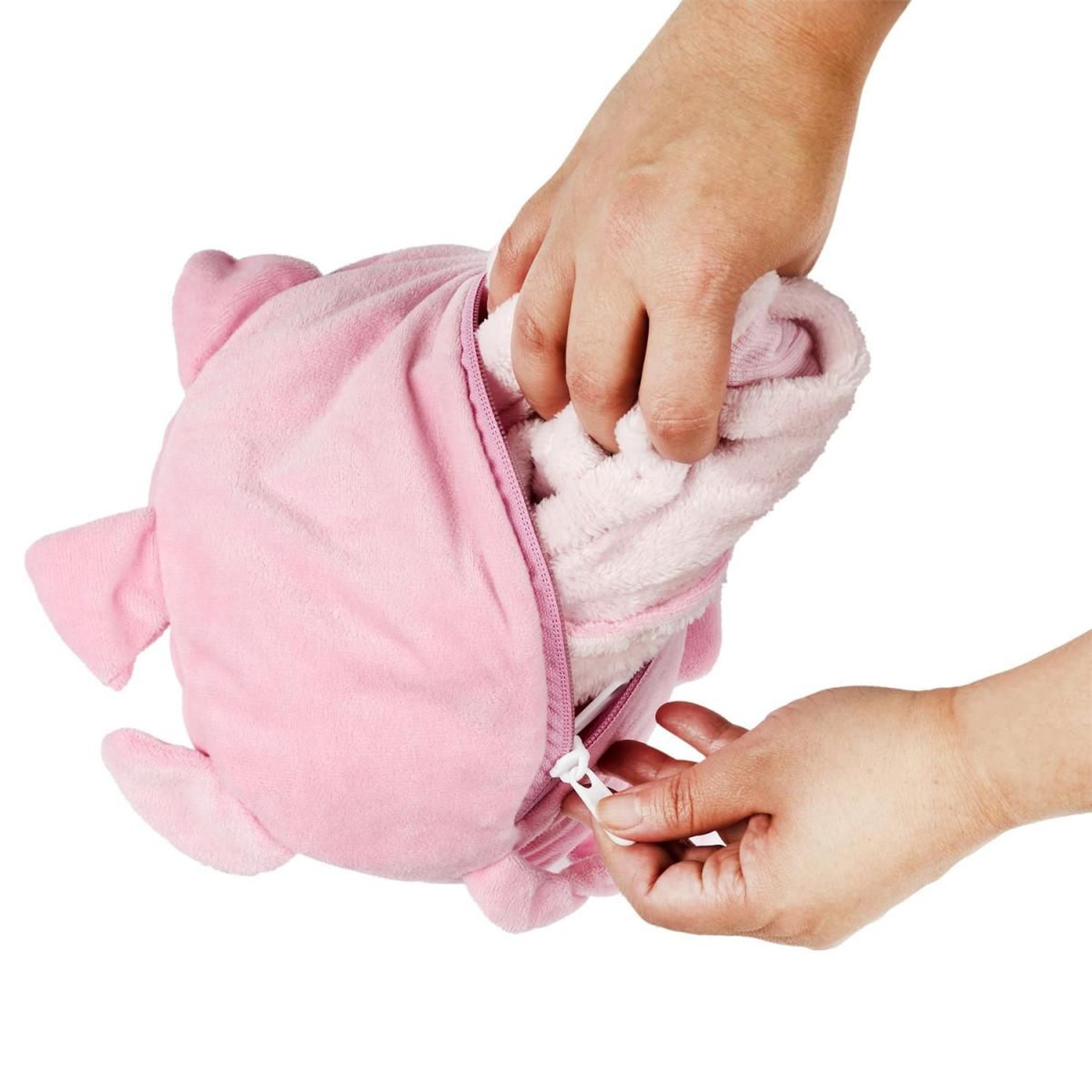 Voir la diapositive 4 : HOME DECO KIDS Sweat pochon peluche  enfant  66cm rose