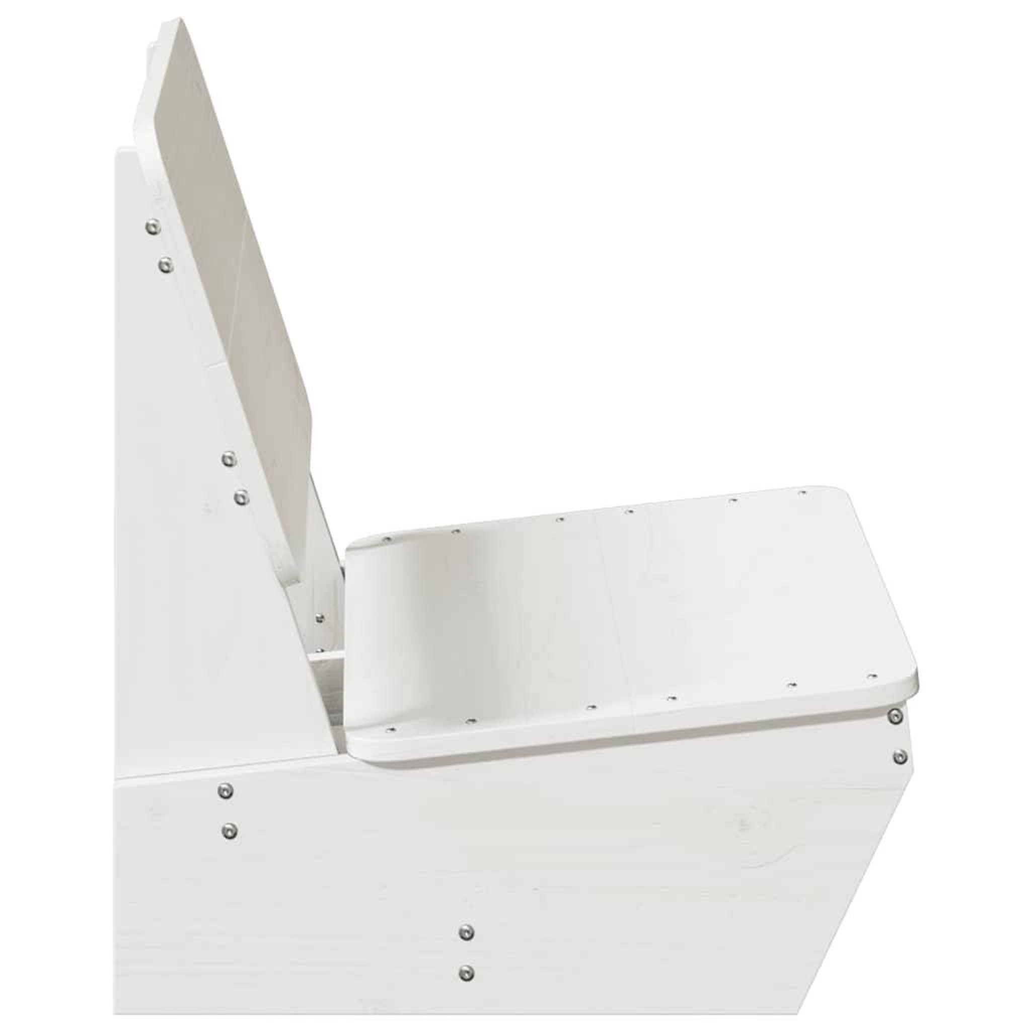 Voir la diapositive 4 : VIDAXL Chaise de jardin blanc 60x64x70,5 cm bois de pin massif
