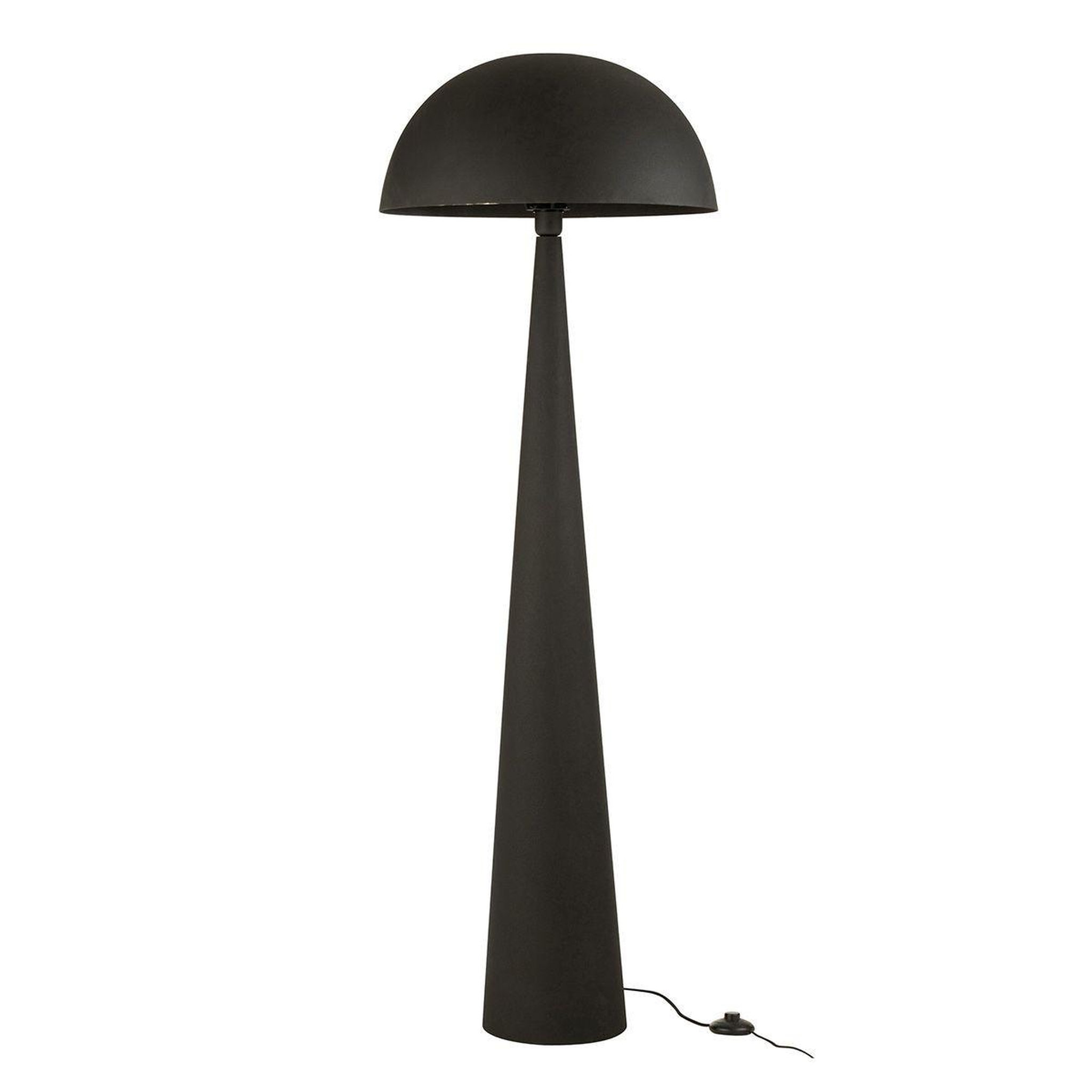 J-LINE Lampadaire en métal  champignon  148cm noir