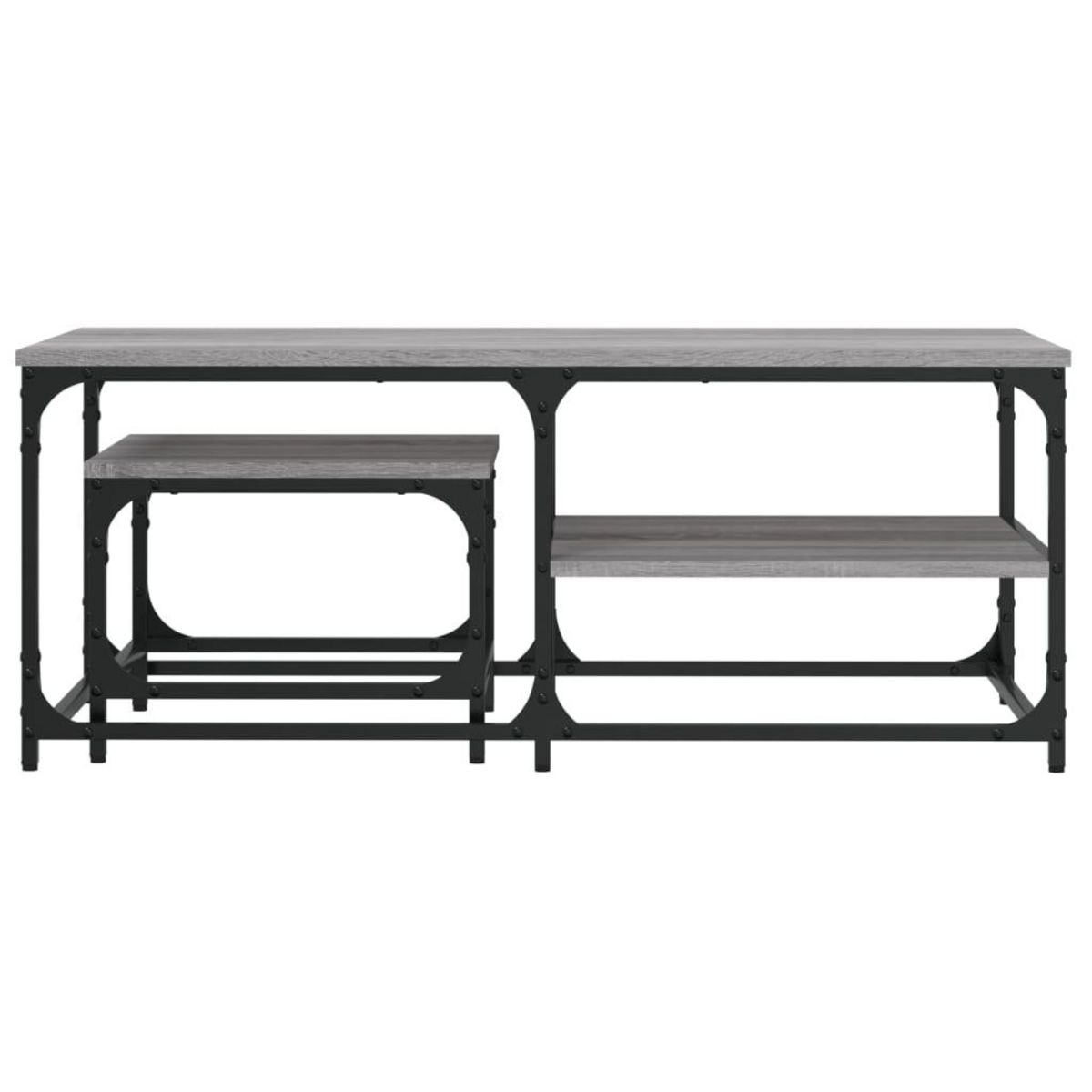 VIDAXL Tables basses gigognes 2 pcs sonoma gris bois d'ingenierie