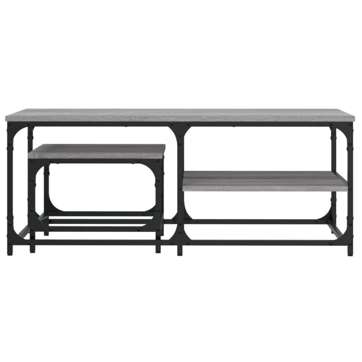 VIDAXL Tables basses gigognes 2 pcs sonoma gris bois d'ingenierie