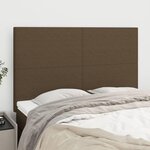 VIDAXL Tetes de lit 4 pcs Marron fonce 72x5x78/88 cm Tissu