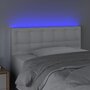 Voir la diapositive 3 : VIDAXL Tete de lit a LED Blanc 100x5x78/88 cm Similicuir
