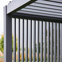 Voir la diapositive 4 : SWEEEK Pergola bioclimatique. aluminium. 3x4m. lames orientables + persienne verticale 130cm anthracite