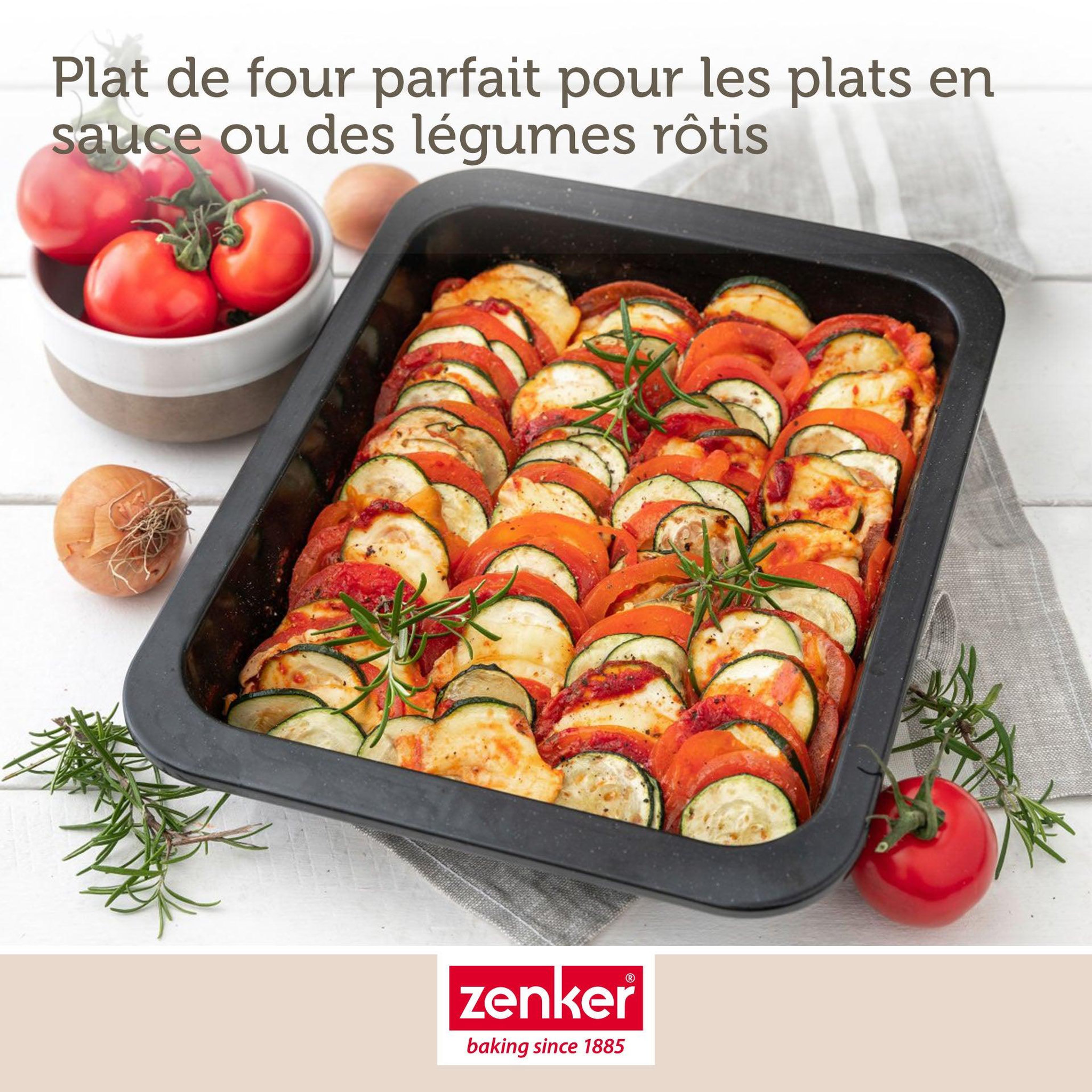 Voir la diapositive 4 : ZENKER Lot de 2 plats à four rectangulaires 40 x 34 cm et 33 x 25 cm zenker special cooking
