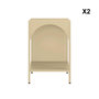 Voir la diapositive 6 : SWEEEK Lot de 2 tables de chevet. tables d'appoint en acier style industriel. beige. L 35 x l 35 x H 52cm