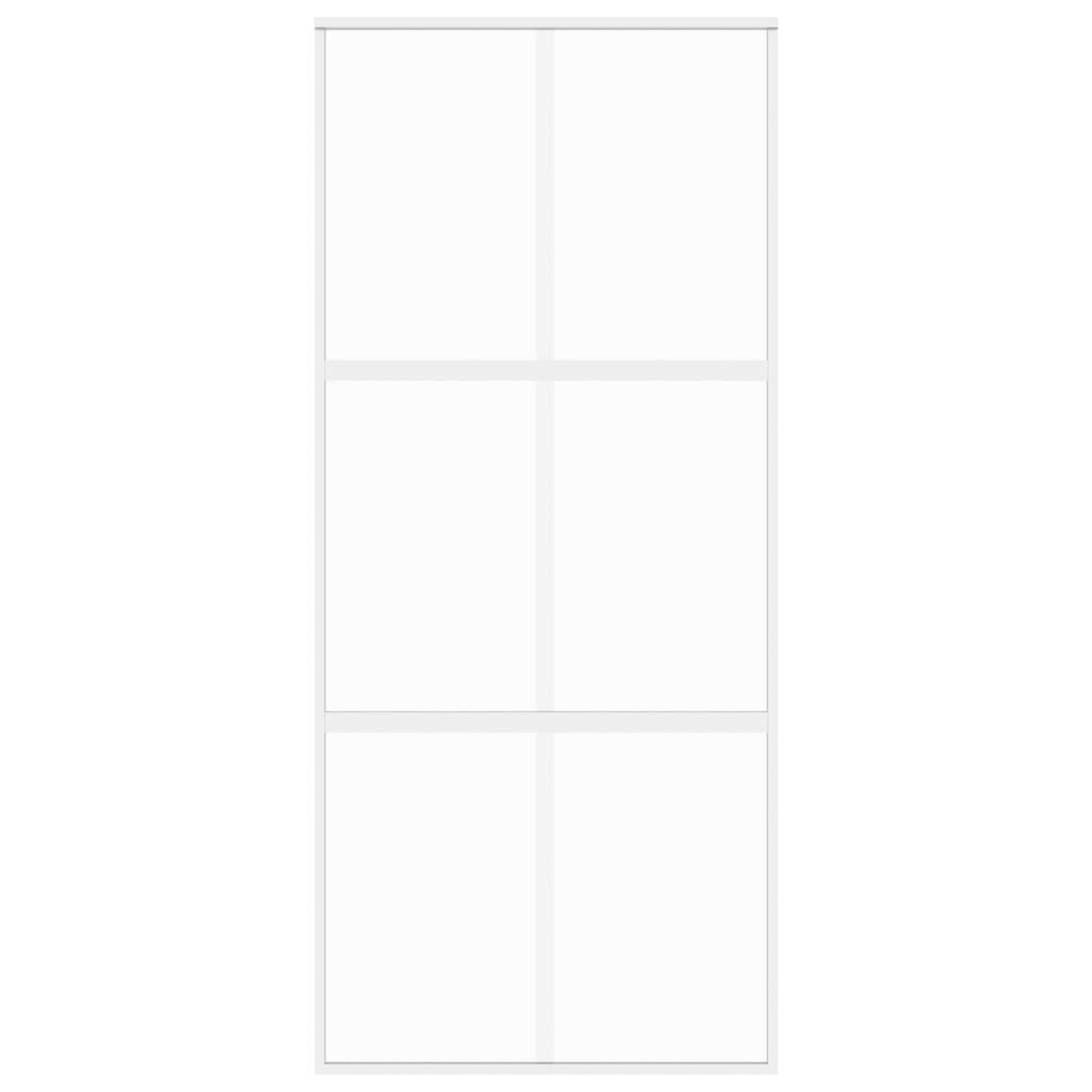 Voir la diapositive 4 : VIDAXL Porte coulissante blanc 90x205 cm verre trempe aluminium