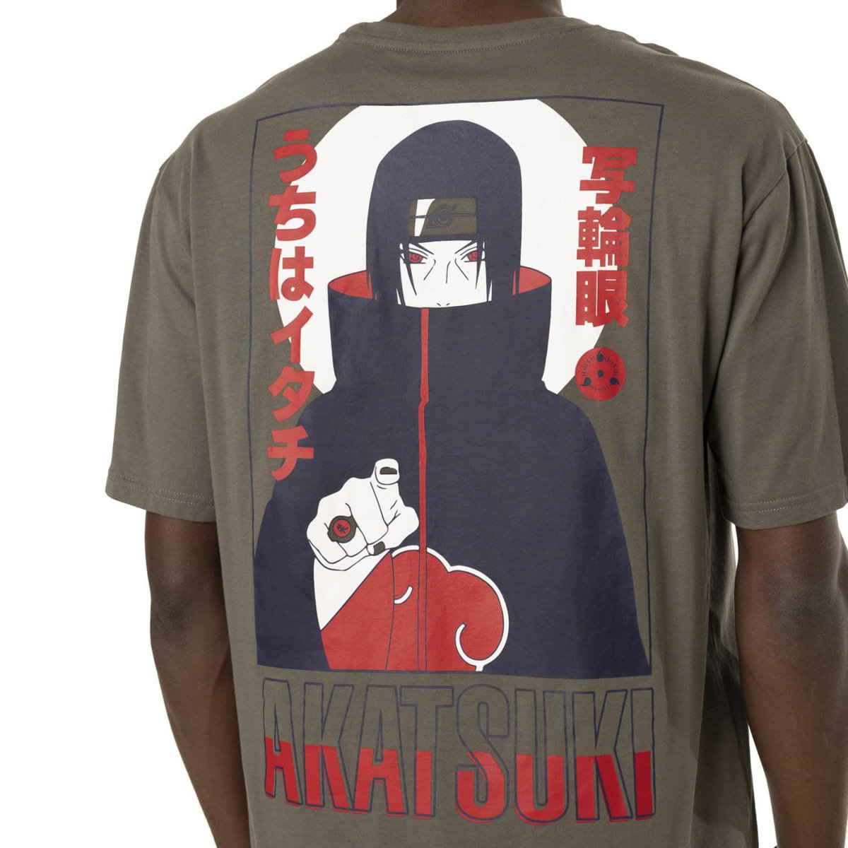 CAPSLAB T-shirt en coton homme relax fit avec print Naruto Shippuden Akatsuki