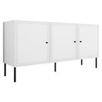 BEST MOBILIER Lavaggi - buffet bas - 150 cm. Coloris disponibles : Blanc, Noir