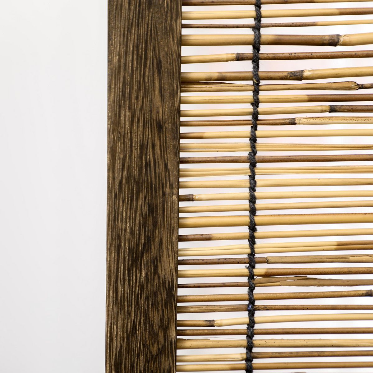 HOMCOM Paravent intérieur 4 panneaux pliables séparateur de pièce bois de paulownia roseau