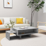 VIDAXL Table basse Gris béton 105x55x32 cm Bois d'ingénierie