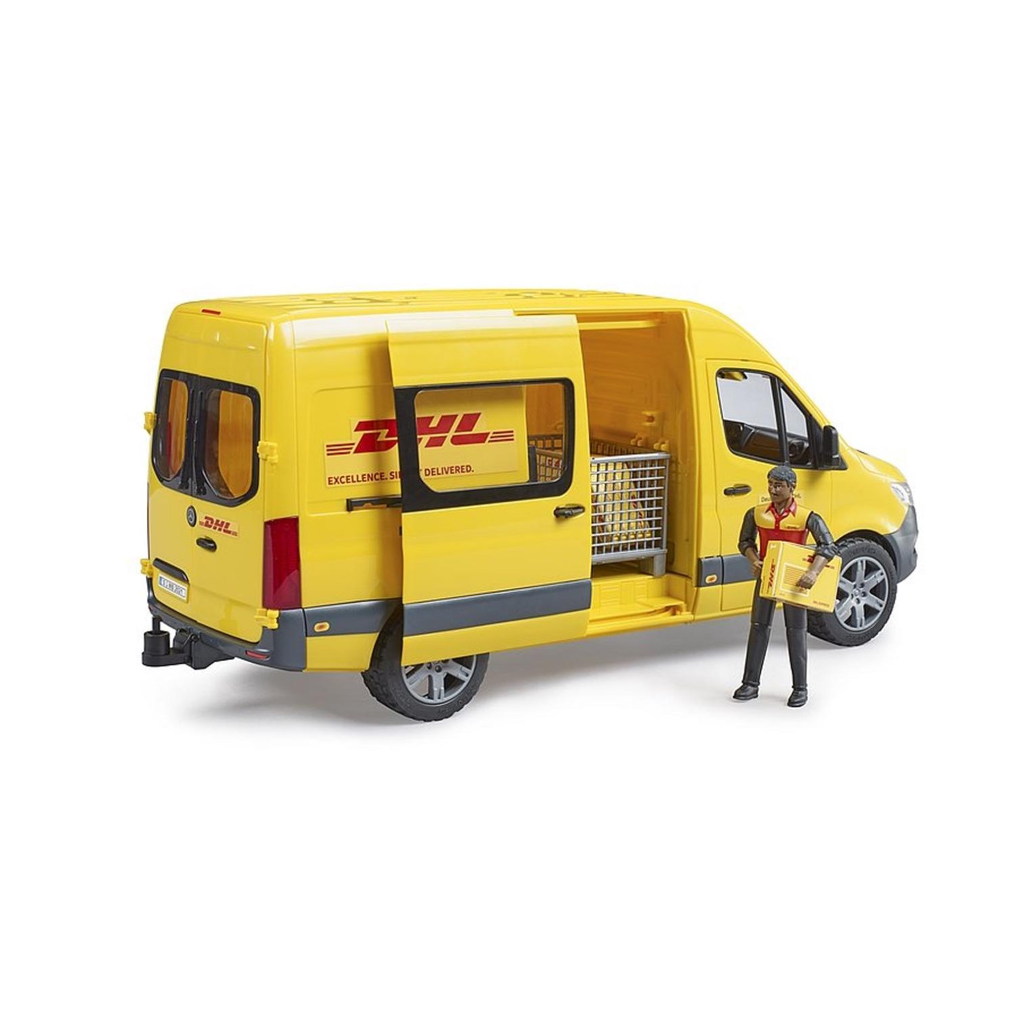 Voir la diapositive 2 : Bruder MB Sprinter DHL avec chauffeur