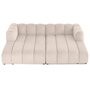 Voir la diapositive 4 : LISA DESIGN Debbie - canapé modulable droit 3 places avec double méridienne - assise profonde - en tissu texturé